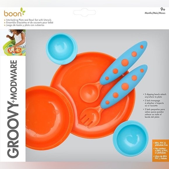 Boon Other Boon Groovy Interlocking Plate Bowl With Modware